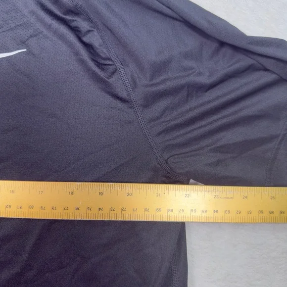 Nike Dri‎ Fit Mens Athletic T Shirt Black Short Sleeve Athletic TEE Size L - Picture 2 of 6